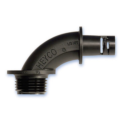 Heyco-Flex™ III Liquid Tight Fittings (90° Sweep, NPT Hubs)